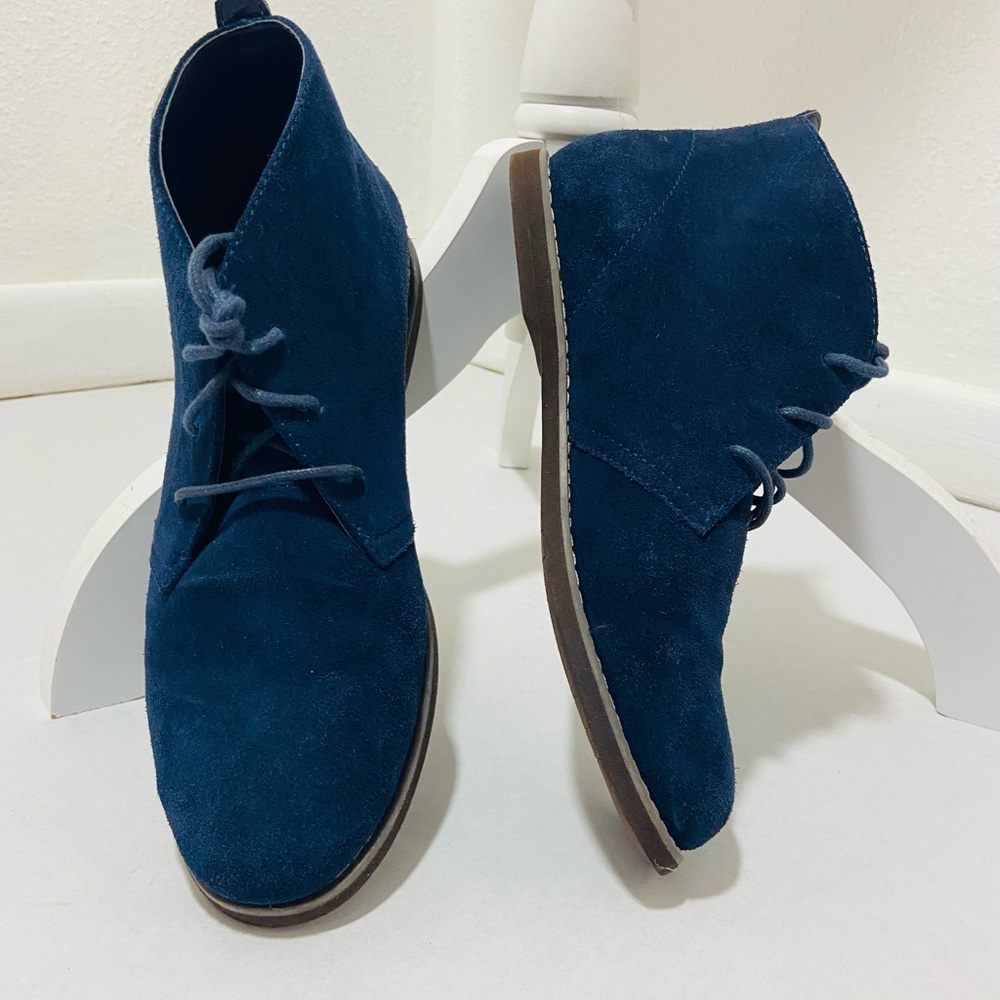 Bass Blue Suede Leather Woman's Ankle Boot / Chukka Size 8.5 M - Picture 9 of 15